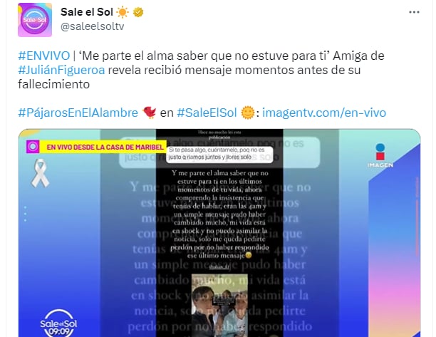 Un mensaje desgarrador