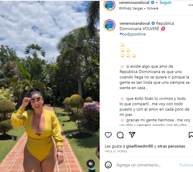 She brazenly wears a green bathing suit