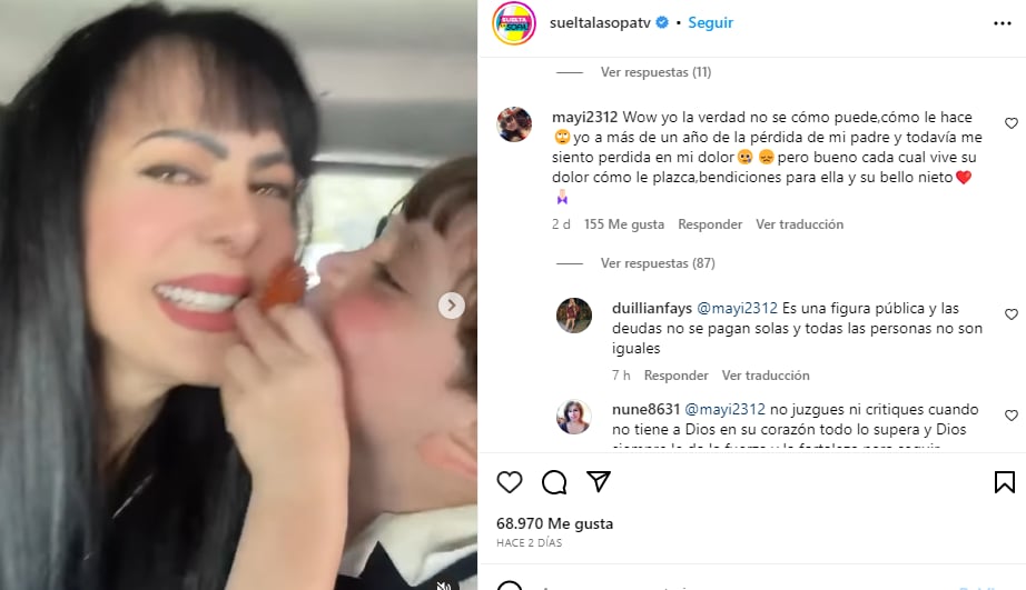Aspecto de Maribel Guardia: Tratan de justificar su "felicidad"