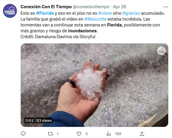 Zona desastre Florida inundaciones: Lluvia histórica