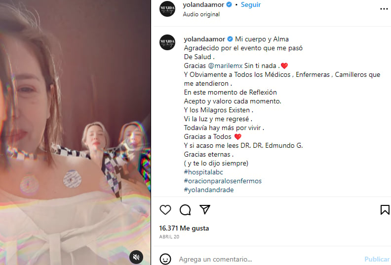 Yolanda Andrade aparece hospital: Luce más el foto
