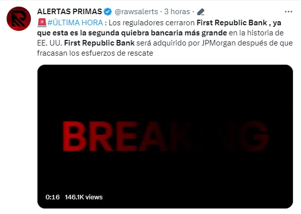 Embargan a First Republic Bank : Tuvieron fura crisis