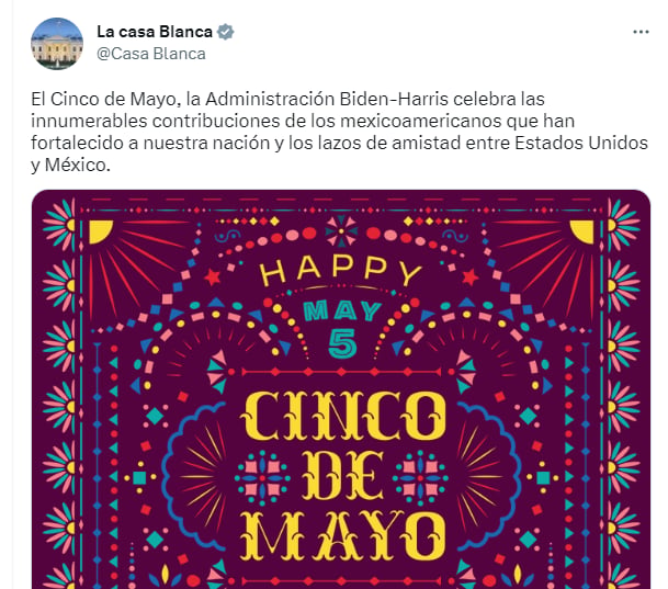 Biden festeja 5 de mayo: Todos festejan