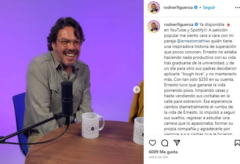 Historia pareja Rodner Figueroa: Lo había perdido todo