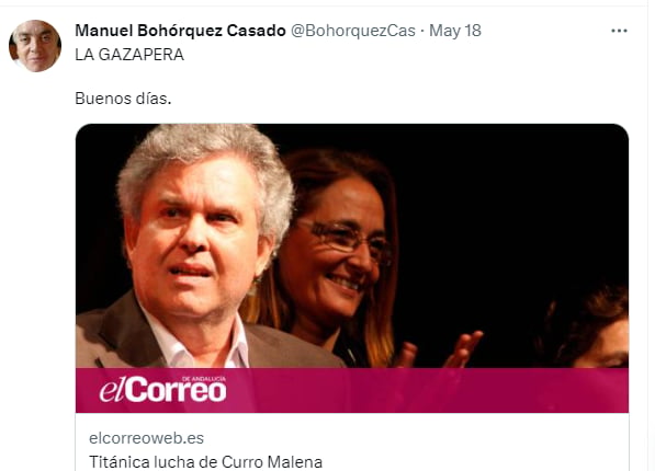 Muere cantante Curro Malena: Siempre amo la música