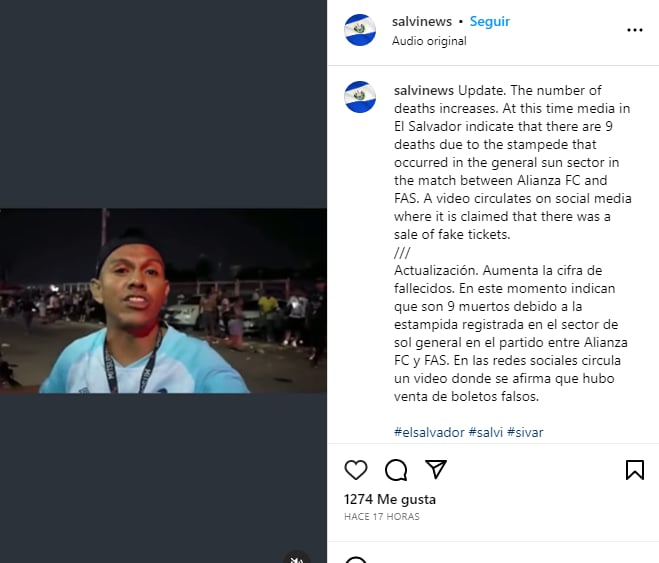 Testigo estampida El Salvador: Hicieron de todo por salvarse