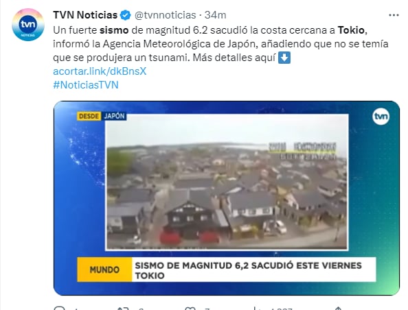 Sismo sacude Tokio: Cancelas actividades