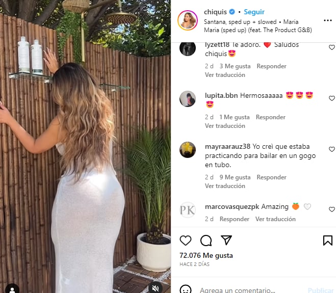 Chiquis aparece meneando retaguardia: En vestido transparente