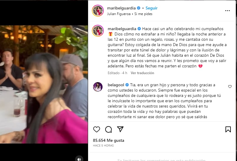 Maribel Guardia desgarrador mensaje: Recibe apoyo