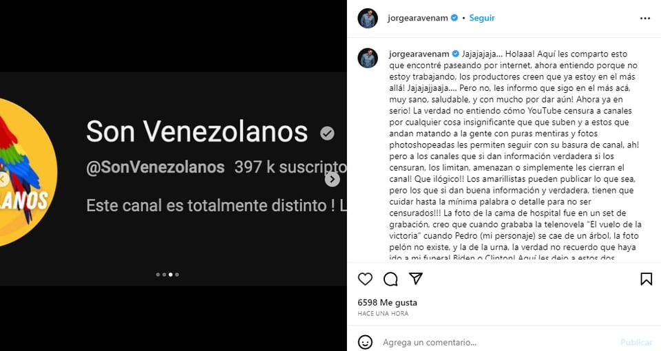 Muerte de Jorge Aravena: Recomienda canales de buena información