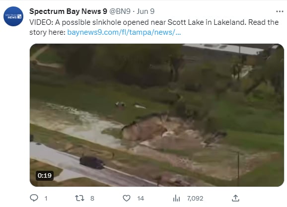 Enorme socavón en Florida: Quieren evitar tragedias