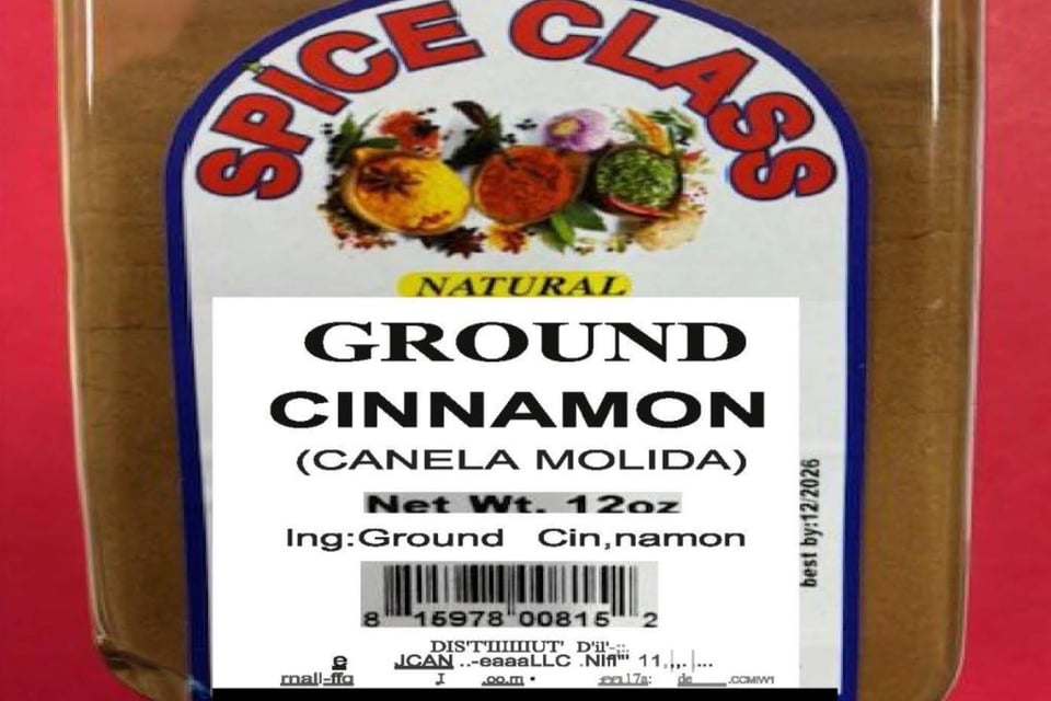 Canela en polvo, Spice Class, plomo, recall, Nueva York, MundoNOW