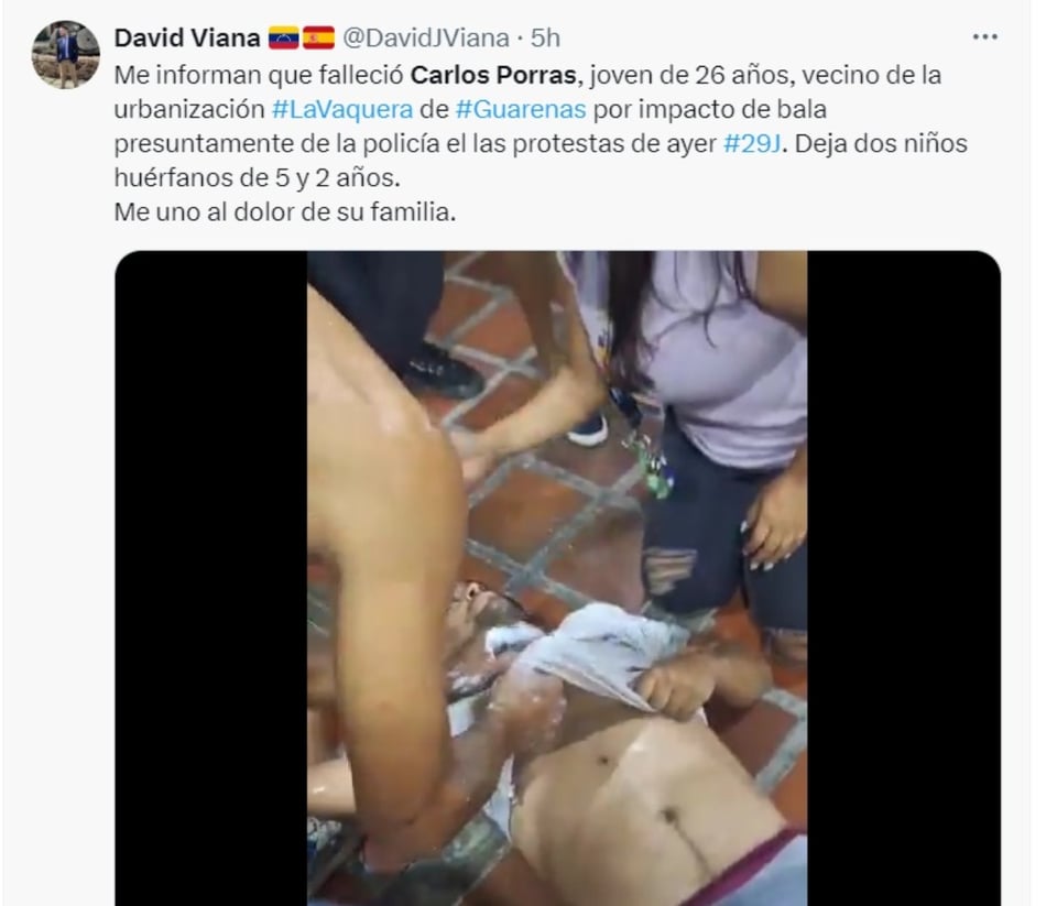 Carlos Porras, manifestación, muerte, 'Bigote', MundoNOW