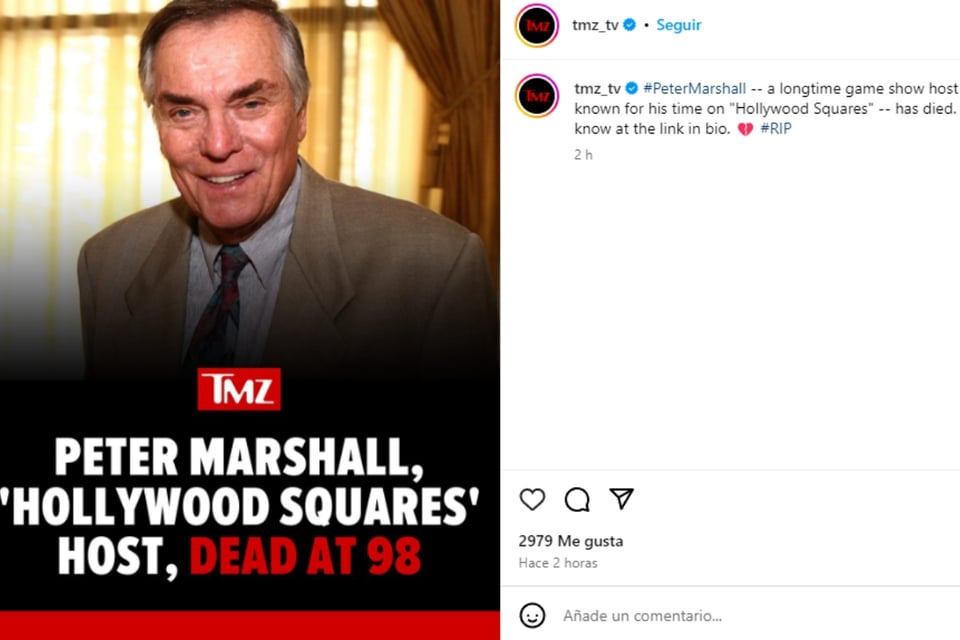Muere el presentador Peter Marshall, Fallecimiento, Noticia, Celebridades, Estrella