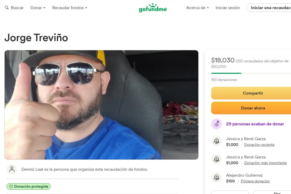 Ayuda para la Familia de Jorge Treviño: Campaña de GoFundMe