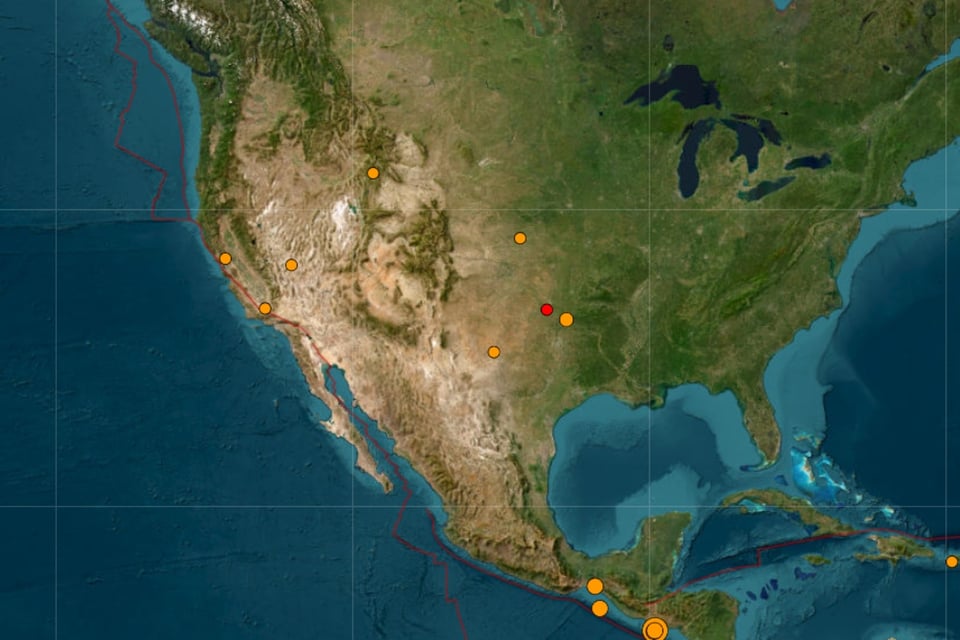 sismo, actividad sísmica, Texas, Oklahoma, Kansas, Nevada, Wyoming, California, USGS, temblor, magnitud, profundidad, geología, Estados Unidos, MundoNOW.