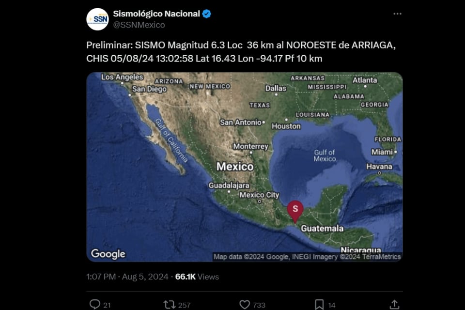 Sismo, Chiapas, México, Arriaga, MundoNOW