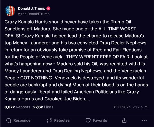 Trump acusa fraude electoral ,Biden, Harris, Venezuela,MundoNow