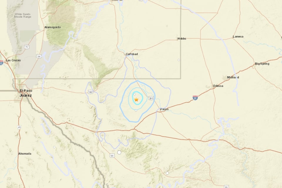 Sismo sacude región en Texas cerca de su frontera con Nuevo México