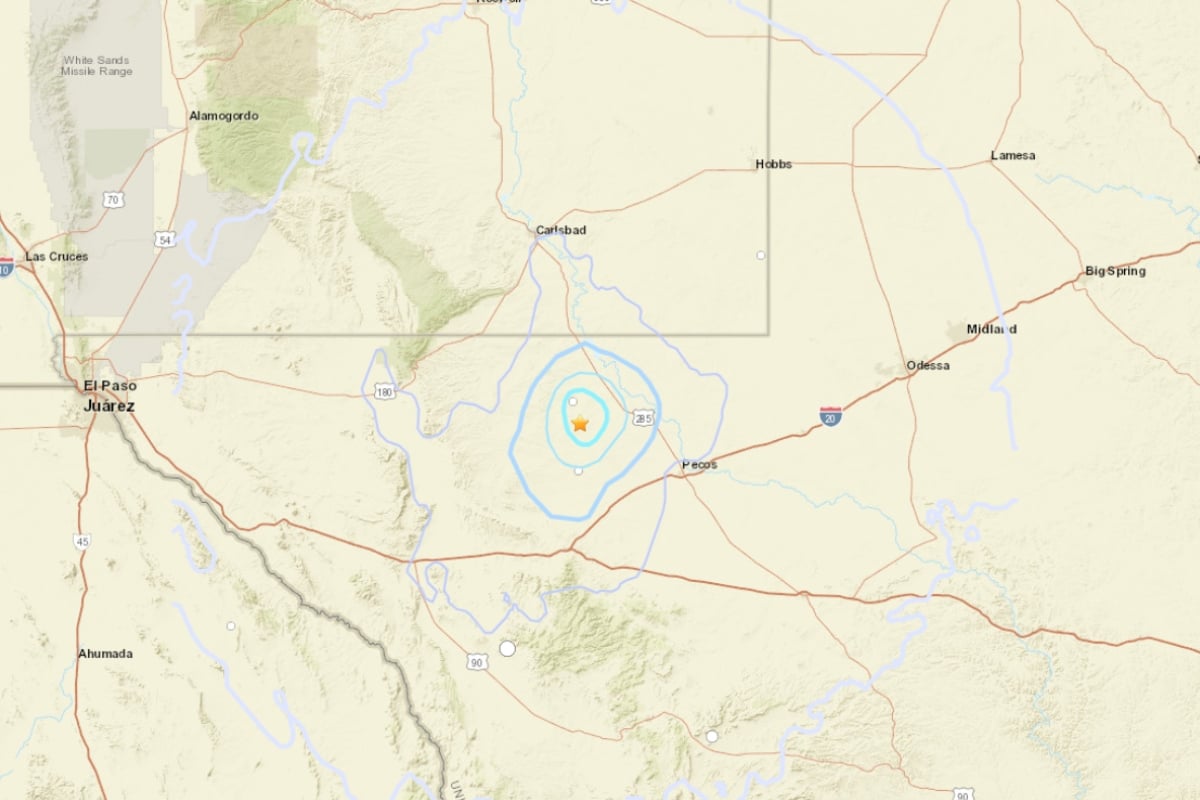 sismo, Texas, Mentone, Nuevo México, MundoNOW