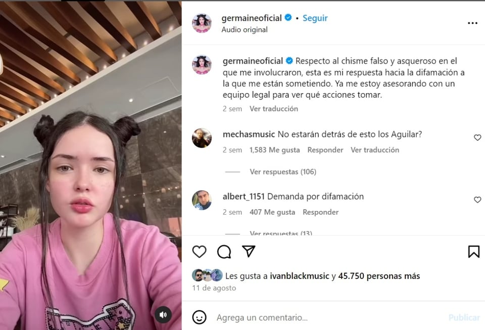 Germaine Valentina, video, redes sociales, declaración, MundoNOW