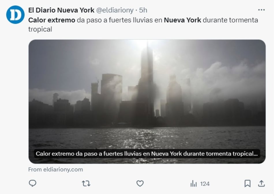 calor extremo Nueva York, inundaciones, tormentas, granizo, MundoNOW