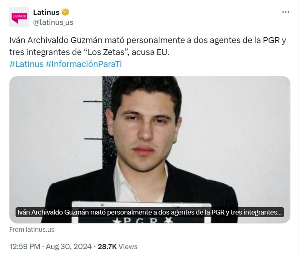 Iván Archivaldo, Los Chapitos, Sinaloa Cartel, murder, MundoNOW