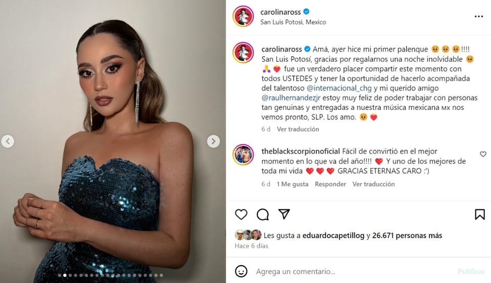 Christian Nodal y Carolina Ross, redes sociales, Instagram, fotos, MundoNOW