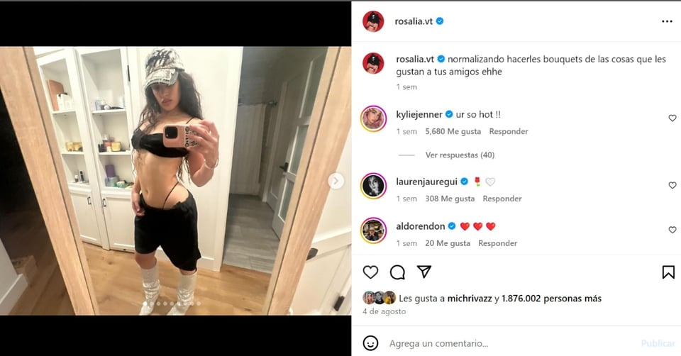 Rosalía bra out, redes sociales, Instagram, publicación, MundoNOW