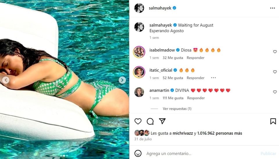 Salma Hayek en bikini, Itati Cantoral, Isabel Madow, Ana Martin, MundoNOW