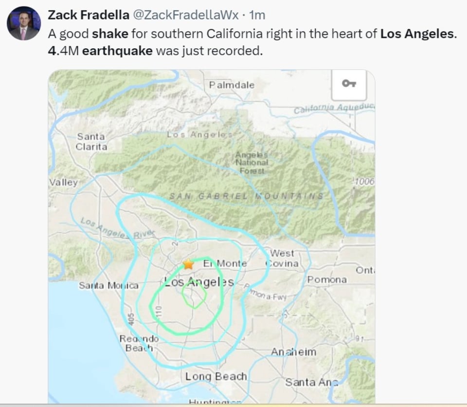 sismo Los Ángeles agosto, profundidad, zonas pobladas, magnitud, MundoNOW