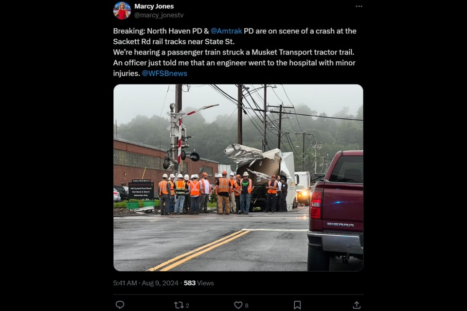 Heridos, tren Amtrak, policía, Connecticut, MundoNOW