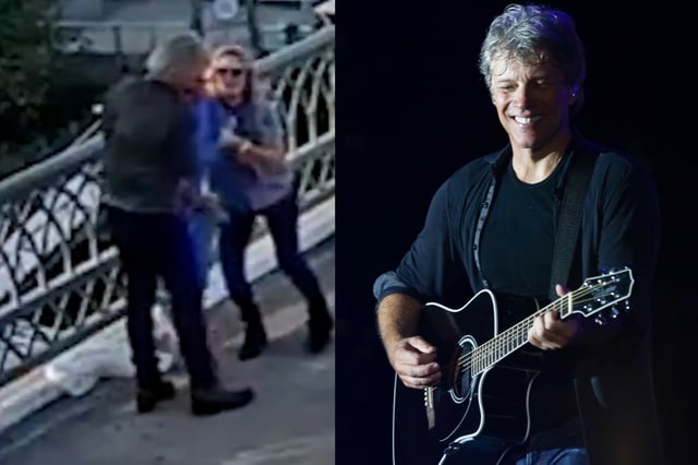 Bon Jovi stops a woman from jumping off a bridge and goes viral