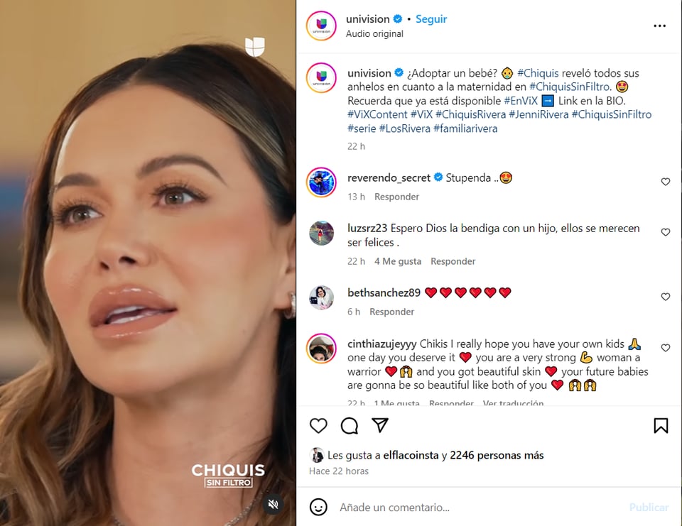 chiquis, rivera, adopción, bebe, univisión
