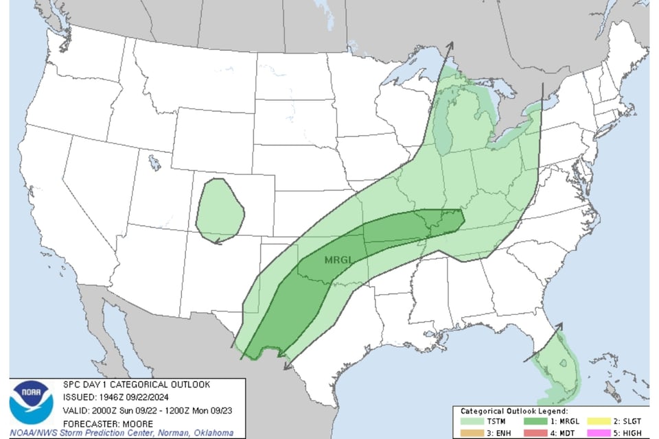 ráfagas de viento, Oklahoma, Ozarks, SPC, MundoNOW