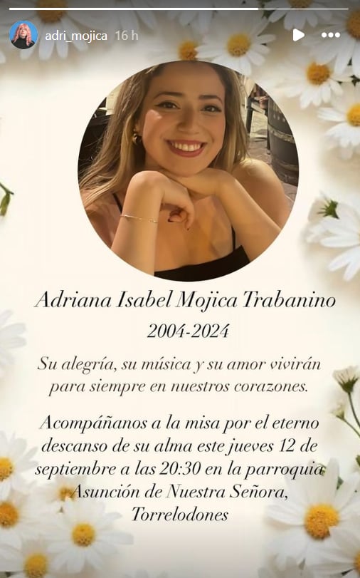 Adriana Mojica,despedida,mensaje,tragedia,MundoNow
