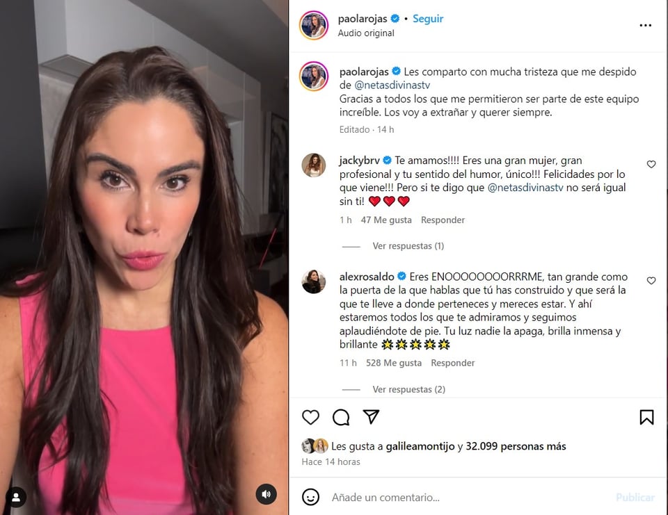 paola, rojas, despide, netas, tristeza