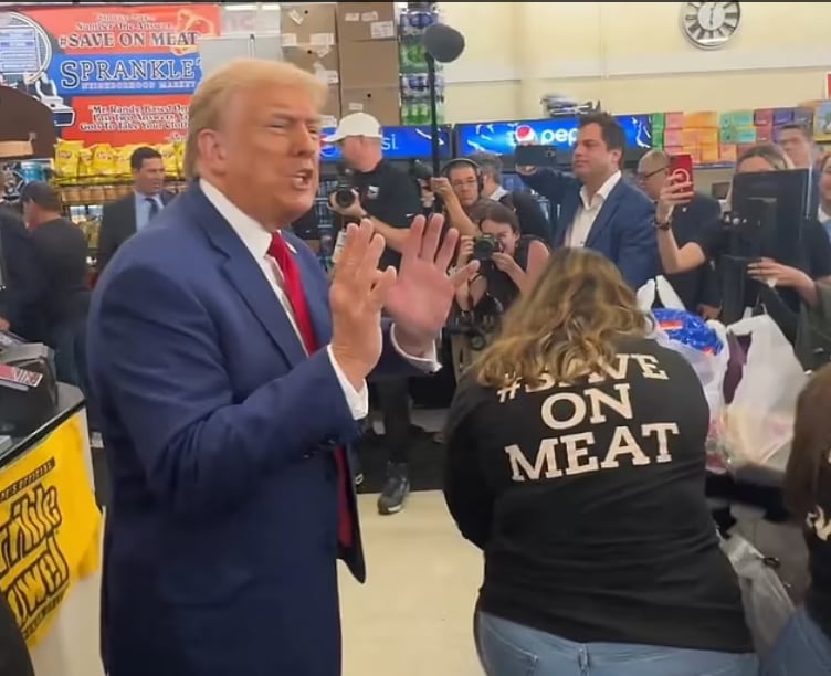 Donald Trump pagó, Pensilvania,supermercado,elecciones