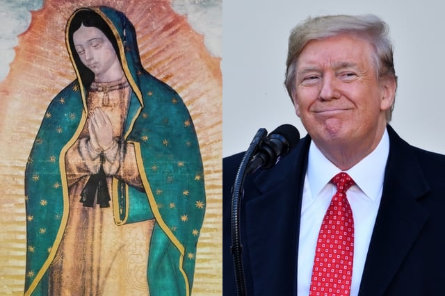 ¿Se está burlando? Donald Trump publica imagen de la Virgen de Guadalupe (FOTO)
