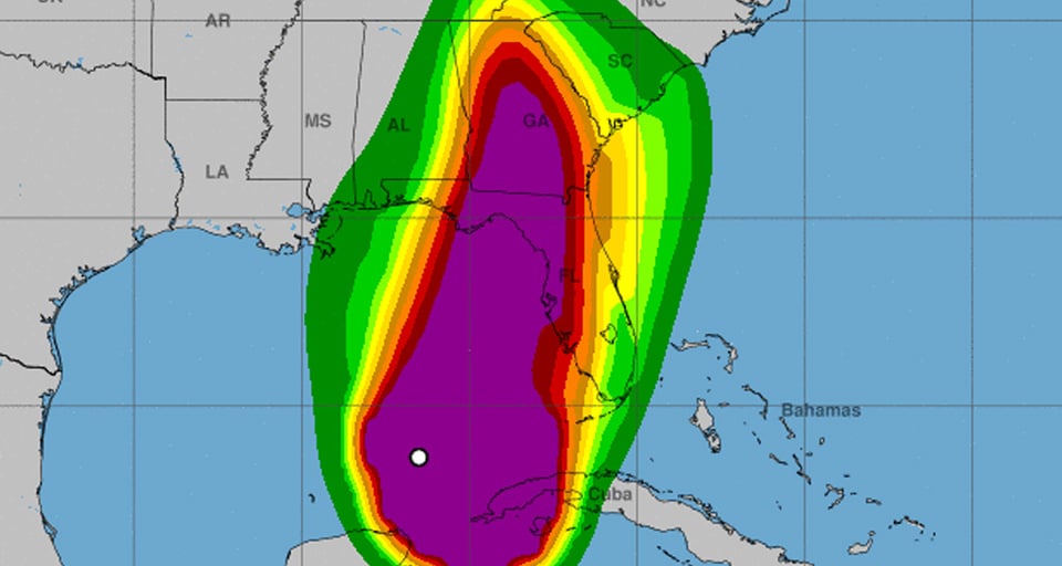 Huracán Helene alcanza categoría 2 mientras sigue avanzando hacia Florida