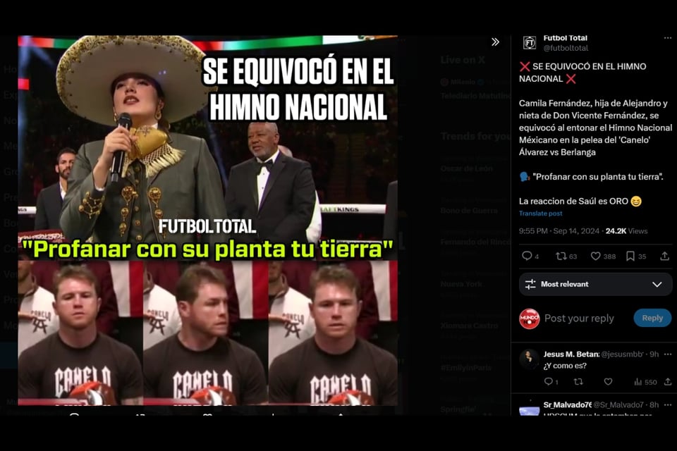 Camila Fernández, himno nacional, Canelo Álvarez, MundoNOW