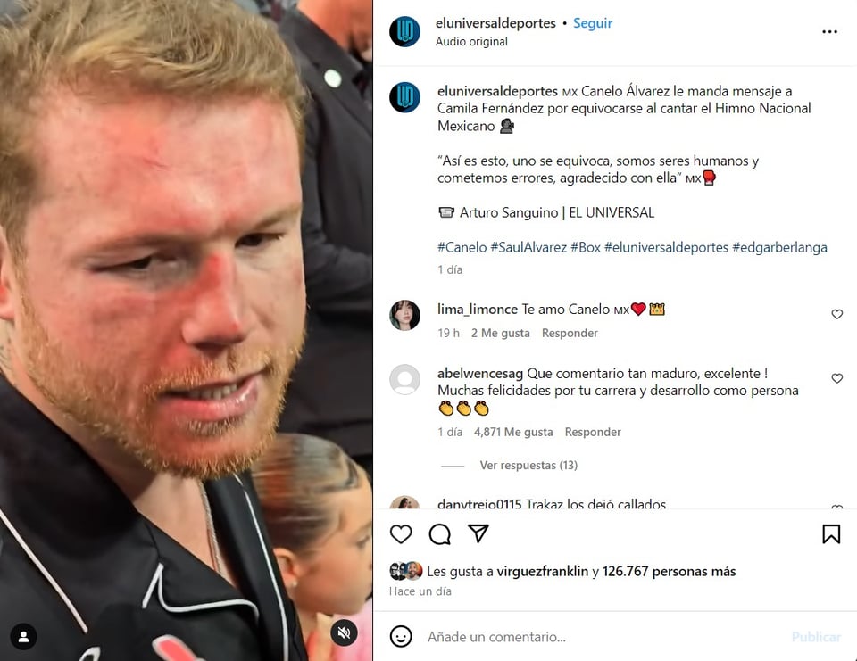 canelo. alvarez, defiende, camila, himno