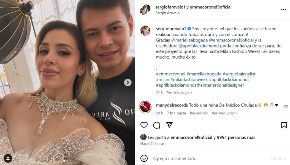 Emma Coronel Times Square, social media, Instagram, photos and videos, MundoNOW