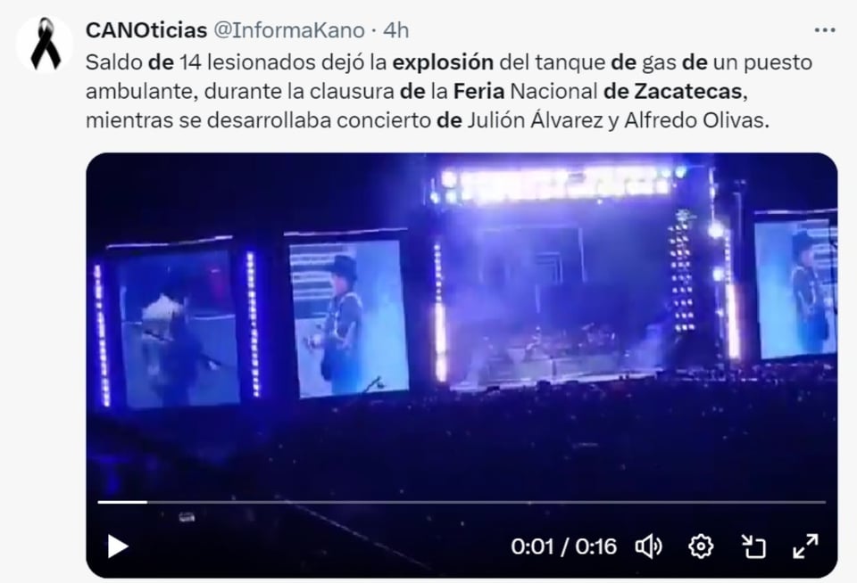 Julión Álvarez Alfredito Olivas, Feria Nacional de Zacatecas, Estadio Carlos Vega Villalba, clausura, MundoNOW