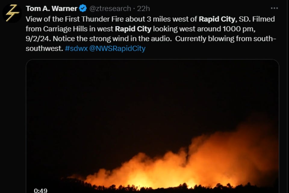 Incendio, Rapid CIty, evacuaciones, South Dakota, MundoNOWW
