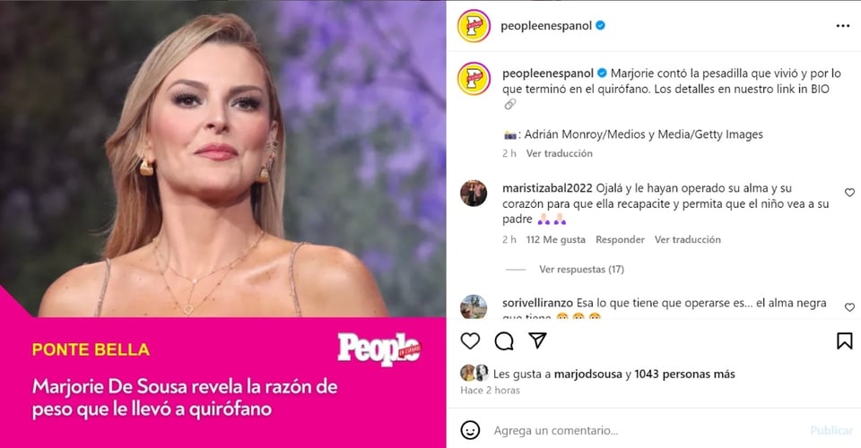 actriz Marjorie de Sousa, hijo Matías, operación, implantes de mama, MundoNOW