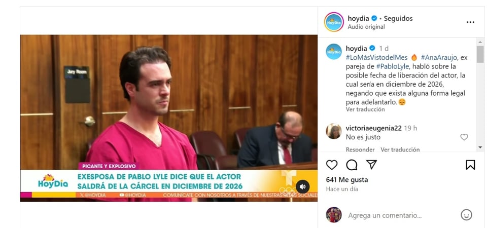 actor Pablo Lyle, prisión, homicidio involuntario, condena, MundoNOW