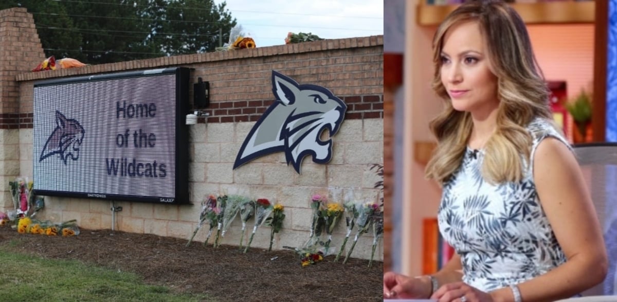 Satcha Pretto moved to tears speaking to mother affected by Georgia high school shooting