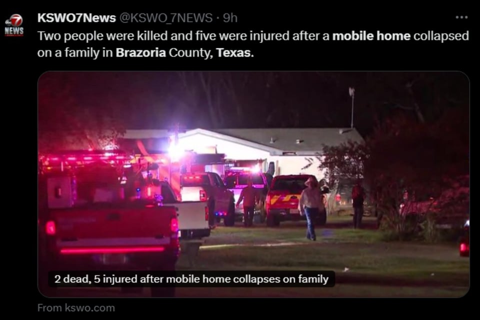 Brazoria, Texas, traila, muertos, MundoNOW
