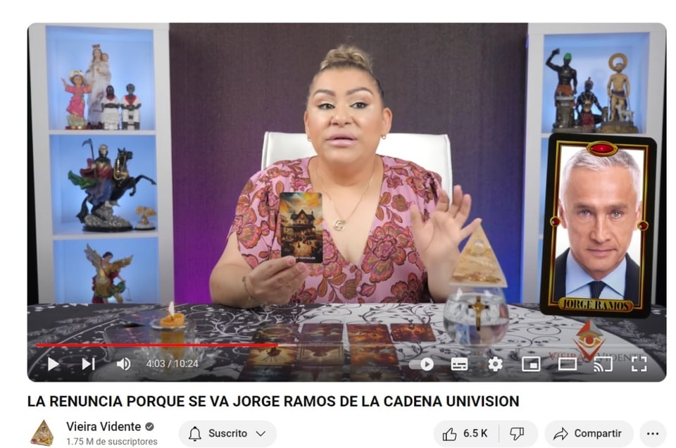 Vieira Vidente Jorge Ramos, redes sociales, YouTube, cadena televisiva, MundoNOW